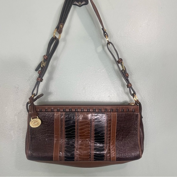 Vintage Brahmin Leather Shoulder Purse Brown Leather - Picture 1 of 11
